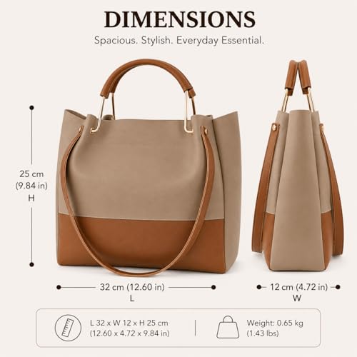 Image of Handbag Set for Women 4 Pcs Combo, PU Leather - Sling Bag, Wallet & Card Holder, Large Capacity Ladies Purse Set for Office, Travel, Shopping, College and Daily Carry