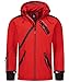 Produktbild Rock Creek Herren Softshell Jacke Outdoor Regenjacke Softshelljacke Windbreaker Laufjacke Wanderjacke Funktions Sport Jacken H-127 Red XXL