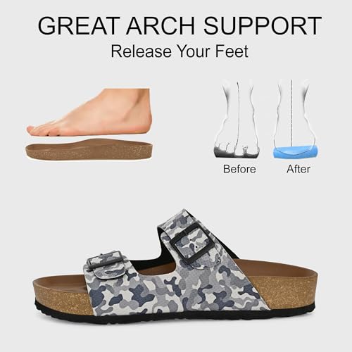 Image of Centrino Men's Berkin-Style Slip-On Sandals | Open Toe Design | Soft PU Footbed | Lightweight & Comfortable | Arch Support | On-Grip Sole | Casual Outdoor Wear (9213)