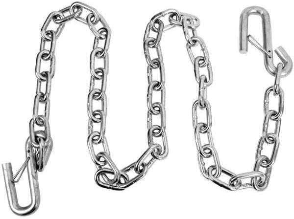 TM USWWAGOODS Replacement for/Fits Attwood Trailer Chain 1/4' x 51' with Spring Clip #11011-7
