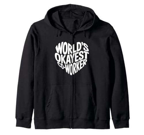 World's Okayest Coworker Funny Work Heart Secret Santa Wbvp[J[