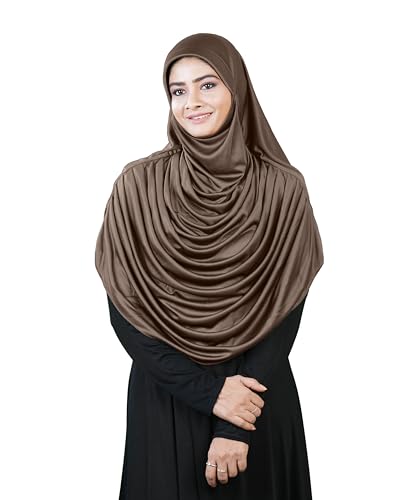 Image of Mehar Hijab Stretchable Frilled Hijab Scarf for Muslim Women | Soft Polyester Stylish Hijab for Women & Teenagers Faeezah Hijab