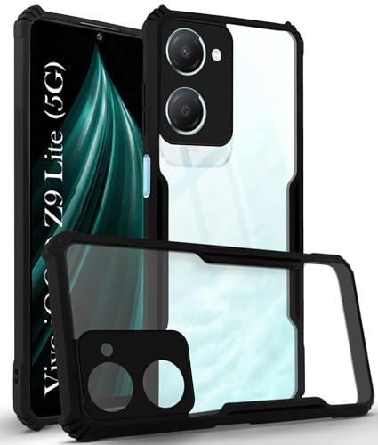 Image of Jkobi Back Cover Case for Vivo iQOO Z9 Lite (Shockproof with Polycarbonate Clear Panel | Professional Black)