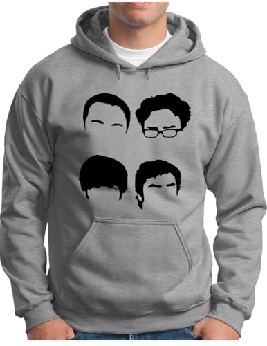 Sweat à capuche Big Bang Faces OM3 pour homme fan de série geek du S au 5XL