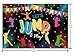 MEHOFOND Jump Party Birthday Photography Studio Backgrounds Let's Jump and Play Jump Theme Birthday Party Decorations Flip Jump Tumble and Play Boys Girls Neon Glow Banner Photo Backdrops 7x5ft