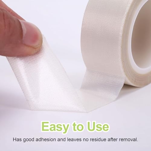 Image of Low Friction Tape, 2Rolls Self-Adhesive Teflon Fabric Tape Curtain Drawer Glide Tape, Noise & Friction Reduction Surface Protection for Wood Drawer Cabinet Curtain (10 Meters Per Roll)