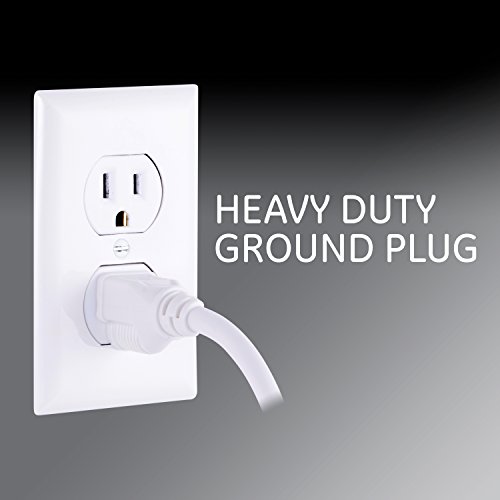 Ge Pro 7-Outlet Surge Protector, 4 Ft Extension Cord, 1080 Joules, Power Strip, Flat Plug, Protected Indicator Light, Integrated Circuit Breaker, Wall Mount, Ul Listed, White, 36358 #TOP4