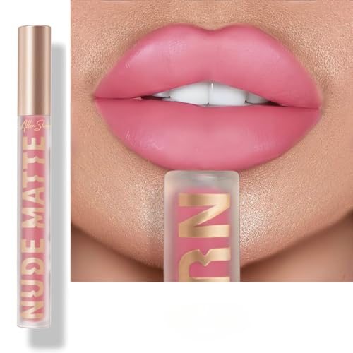NIE PAN CHONG SHENG Lápiz labial mate esmalte de labios taza antiadherente impermeable brillo de labios (507)