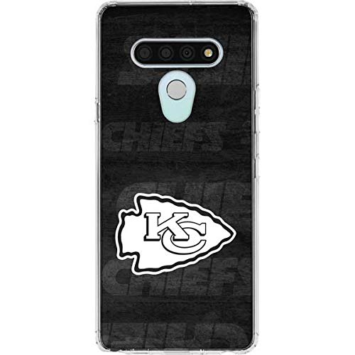 Skinit Clear Phone Case Compatible with LG Stylo 6 - Officially Licensed NFL Kansas City Chiefs Black & White Design