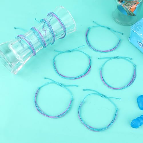 15pcs Suicide Prevention Awareness Bracelets, Cyan and Purple Suicide Prevention Bracelets Braided Awareness Bracelets Safety Awareness Bracelets for Men Women3