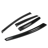 Toyota Prius XW30 4DR 4pcs Window Vent Visor Deflector Rain Guard (Dark Smoke)