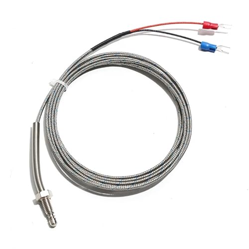 Termopar de sonda de tornillo de cobre M6 y cable aislado de 1m 4
