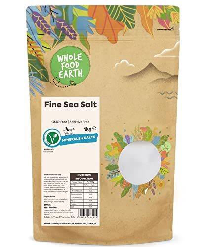 Wholefood Earth Fine Sea Salt 1 kg | GMO Free | Additive Free