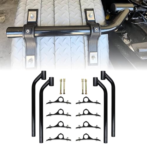 TORQUE 2 Poly Fender Mounting Bracket Kit Black, Polymer Fender Mounting Bracket Kit for Semi Truck, Frame Bolts & Hanger Brackets Included Replacement for 8591000, 8590195, 8590245 (2 x TRQF401)