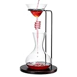 Wine Tower Decanting & Aerator Set by The Wine Savant - Unique Wine Decanter - 3 Aerating Parts - Upper, Middle & Lower Aerators - Whisky & Wines Carafe, Proven to Enhance & Improves Flavor & Aromas