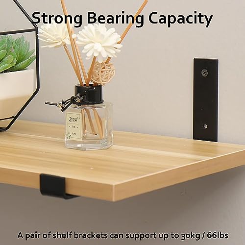 SENENQU 4 Pack Heavy Duty Shelf Brackets, 225mm x 110mm x 40mm Metal Scaffold Board Shelf Brackets, Industrial Shelving Brackets for Shelves | Matching Screws & Anchors Included - Image 4
