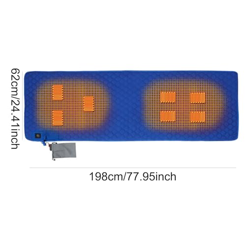 Coussin chauffant électrique portable et couverture chauffante bleu orange pour l'hiver