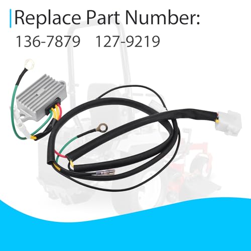 Image of Voltage Regulator with Harness Replaces 136-7879 Compatible with Exmark Quest Radius E /S Series and Toro TimeCutter /Titan /Z-Master