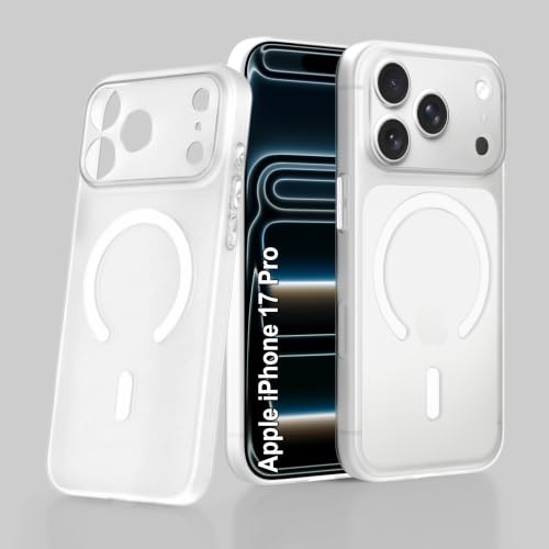 Image of ZAP CASE Paper Thin Case for iPhone 17 Pro | Ultra-Slim 0.5 mm Back Cover | Metal Buttons | Lightweight | Matte Finish | Anti-Fingerprint | Scratch Resistant | Camera Protection | Magsafe | White