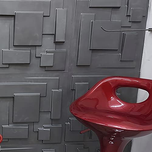 Kit com 12 Placas 3D Revestimento de Parede Cidades Preta 50x50cm...