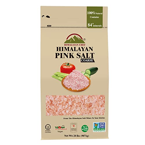 Himalayan Chef Pink Himalayan Salt, Coarse Grain - 20 lbs Bag
