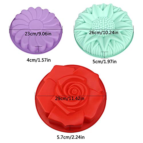 DanziX - Set di 3 stampi da forno in silicone