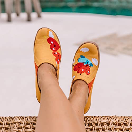 Image of UIN Women's Artistic Slip-On Shoes Vibrant Floral Casual Loafers Lightweight Comfortable Travel Footwear