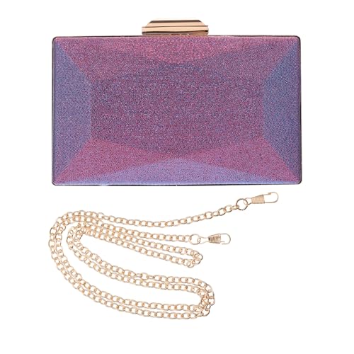Pochette de Soirée Géométrique avec Grosse Capacité Sac de Banquet Soie