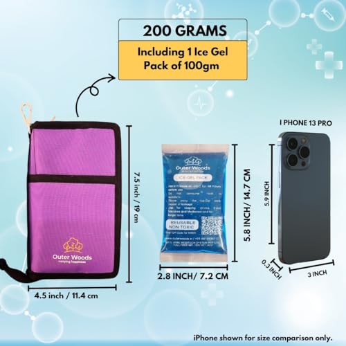 Image of Insulin Cooling Wallet Insulin Travel Pouch & Pen Holder for Diabetics Keeps Insulin Cool for 4+ Hours 2 Ice Gel Packs Compact Cooler Case for Travel & Daily Use (Purple)