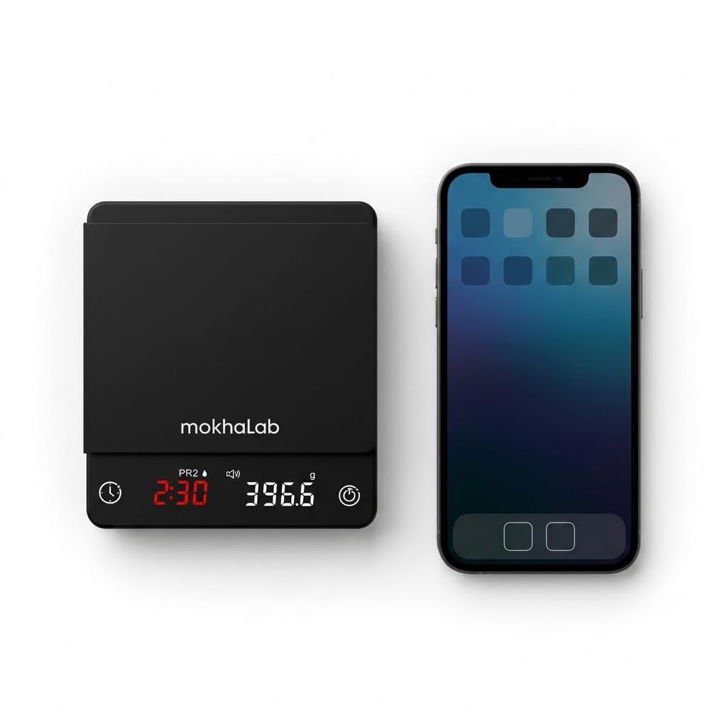 Mini Coffee Scale with Timer for Espresso & Pour-Over, USB-C Rechargeable