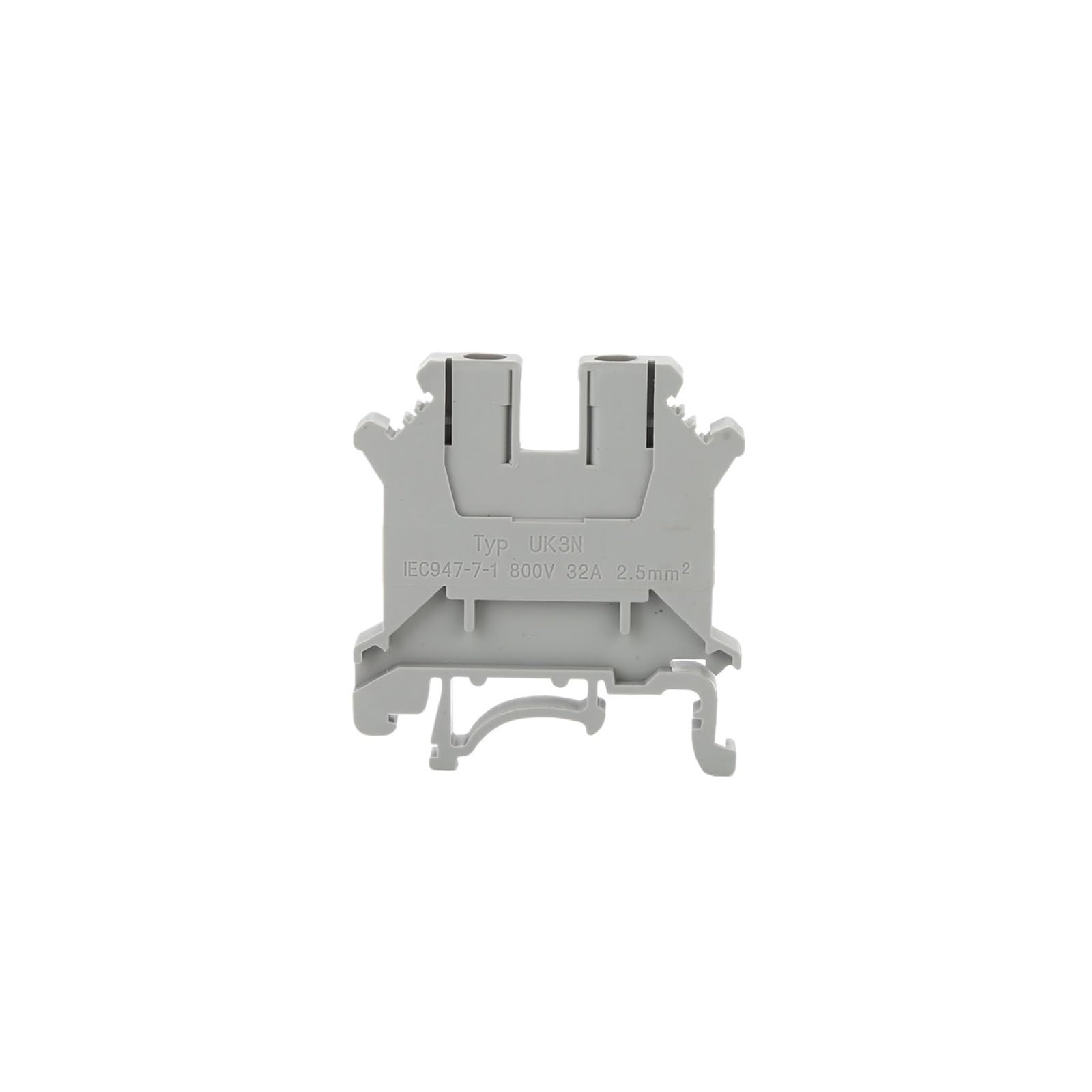 Bloques de terminales UK3N con tornillo y conector de paso para riel DIN 7