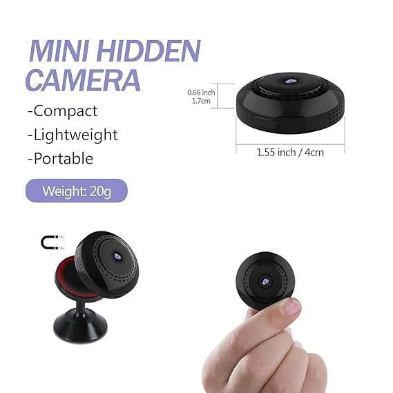 smars Full HD Mini WiFi CCTV Camera with Audio & Video Recording for Home & Office, Night Vision, Live Stream - Image 3 thumbnail