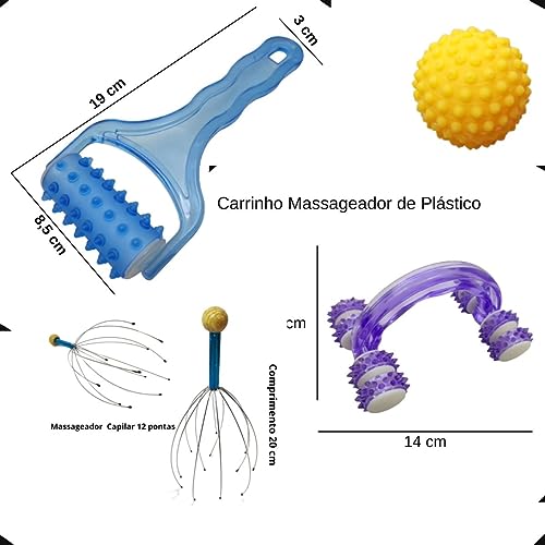 Kit Massageadores Corporair para Fisioterapia Relaxamento Bem Estar Anti-stress Fisio Drenagem-Luigg