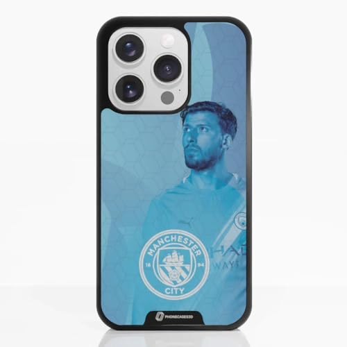 Coque iPhone 15 Pro Man City Noir Protection Souple Football