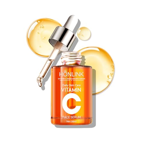 Facial Vitamin C Serum, 5X Vitamin C Complex Face Essence with Hyaluronic Acid, Moisturizing Serum to Improve Skin Texture, Enhance Radiance & Even Skin Tone, 30ml