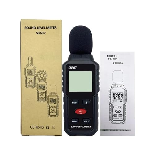 30-130dB デシベルメーターテスターデジタル騒音計騒音計騒音計音量検出器音響測定器(With box)