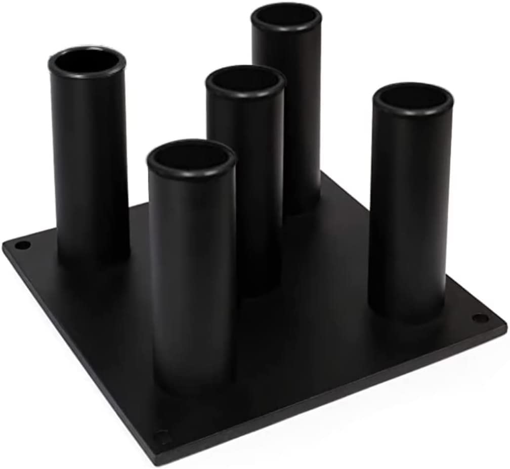 Yes4AllVertical Barbell Holder Stand - Barbell Rack Stand For Olympic Bar - Optional: Barbell Storage for 5 Bars or 9 Bars