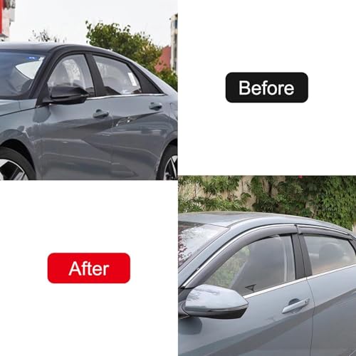 Déflecteurs pare-brise latéral Hyundai Elantra 2020-2024 anti-pluie - 3