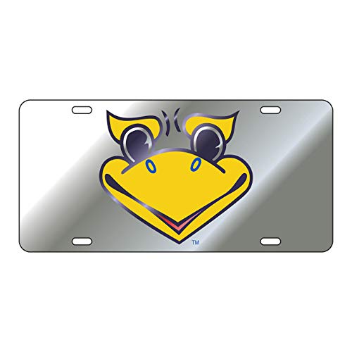 Kansas Jayhawks Laser Cut Inlaid Mirrored Silver Jayhawk Face Plate