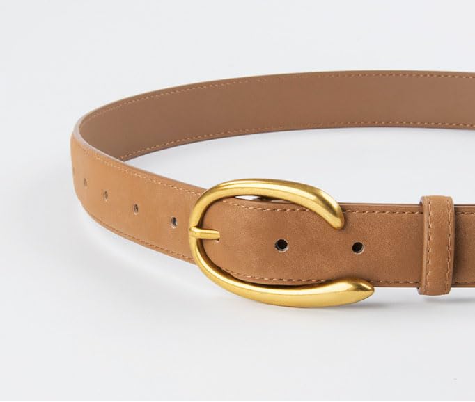 Women Leather Belt for Jeans Pants Dresses Fashion Designer Belt Suede Belt with Gold Buckle4