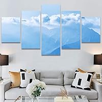 SIGNWIN 5 Panel Canvas Wall Art Abstract Colorful Decorative Elements Modern Artwork for Home Decorations Ready to Hang - 60
