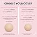 Hollywood Fashion Secrets Non-Adhesive Silicone Inserts Nipple Cover with Storage Pouch - Ultra-Thin, Reusable Nipple Covers for Women, No-Show Coverage, Light Tone