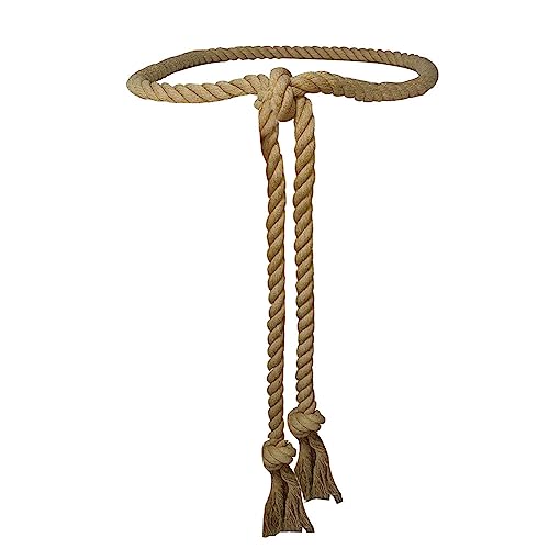 Simple Cotton long Waist Rope Tie Belt Medieval Plus Size For Girl Women Dresses Pants with Tassels Braided Woven