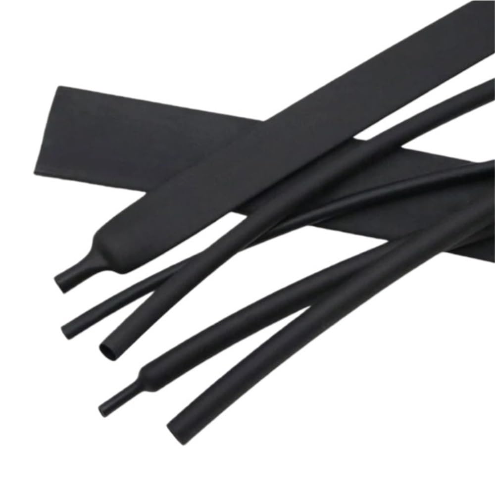 Tubo termorretráctil de poliolefina 3:1 sin Pegamento, Negro, Forma Larga, Funda Protectora for Cable, 1 Pieza(50MM*5METERS)