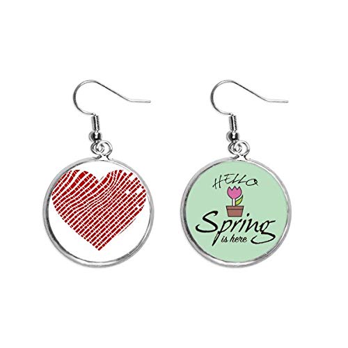 Pendientes de San Valentín ligeros con corazones colgantes antialérgicos
