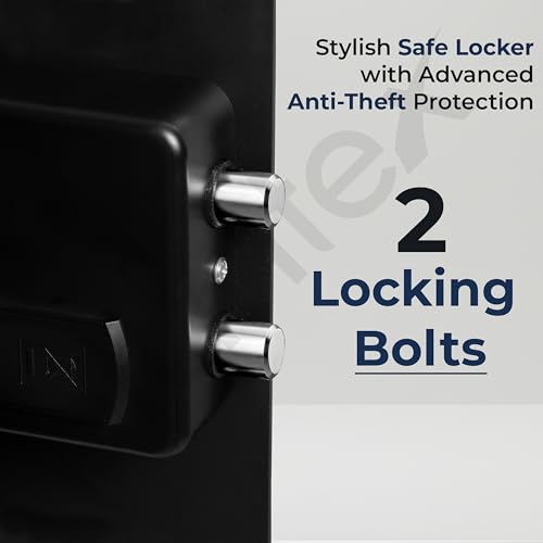 Image of Plantex 106 Ltr. Safe Locker For Home /Digital Locker /Electronic Safety Locker with Master & User Dual Code Access with Emergency Key /2 Years Warranty By Plantex (Black)