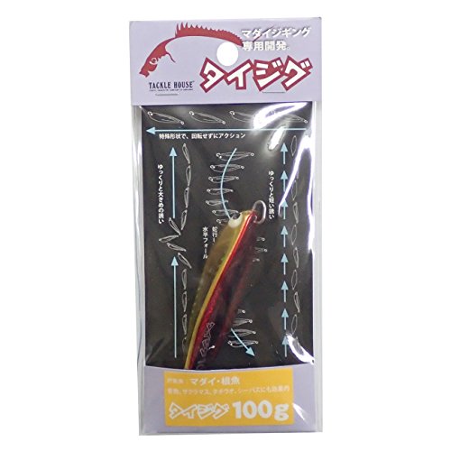 Tacklehouse TJ100 Metal Jig Tie Jig, 3.1 inches (80 mm), 3.5 oz (100 g), Red Gold #2