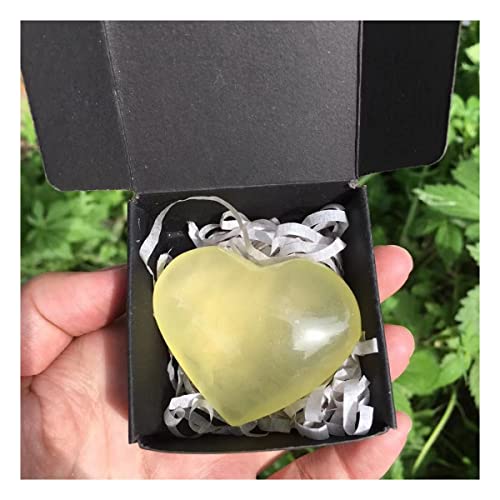 LQYXGS Decoración para el hogar con Piedras de Cristal 1 Uds. De Piedras Preciosas de Cuarzo Citrino en Forma corazón Cristal Natural, Regalo