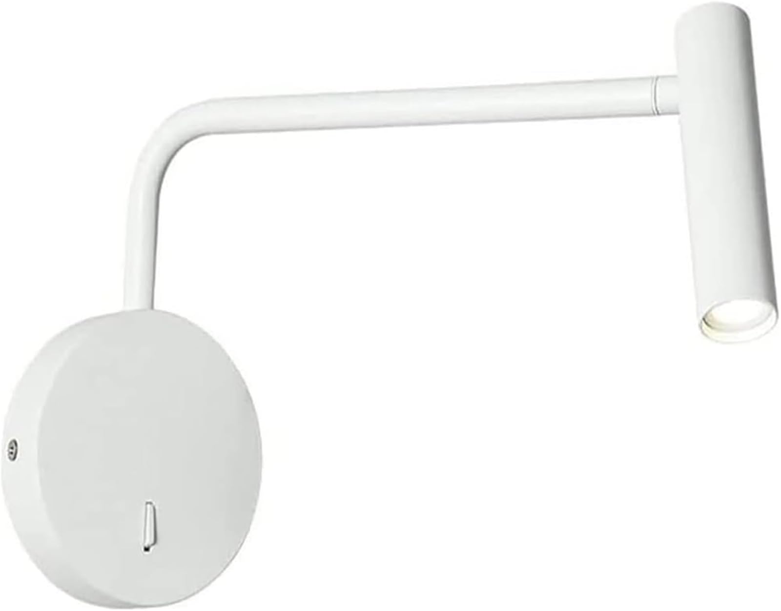 HPTHLY Adjustable Swing Arm Wall Lamp Indoor Metal Wall Sconce Light Fixture For Study Reading Bedside Wall Lighting Wall Lamps For Living Room Bedroom Home Decor (White)