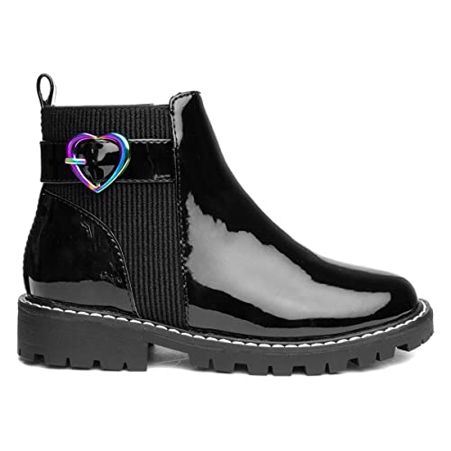 Walkright Liana Girls Black Patent Chelsea Boot - Image 3